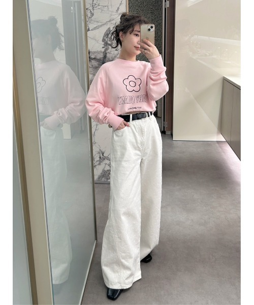 tシャツ 「LILY BROWN×MARY QUANT」デイジークロップドスウェット レディース LILY BROWN tシャツ 「LILY BROWN×MARY QUANT」デイジー
