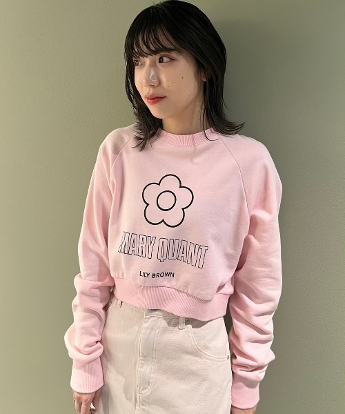 tシャツ 「LILY BROWN×MARY QUANT」デイジークロップドスウェット レディース LILY BROWN tシャツ 「LILY BROWN×MARY QUANT」デイジー