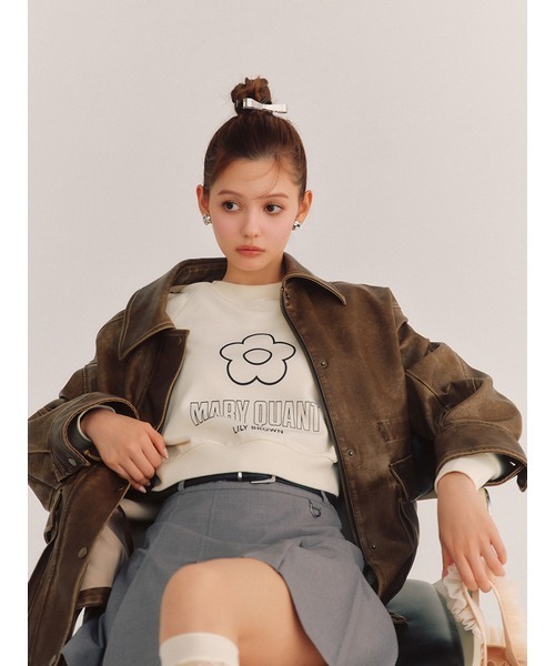 tシャツ 「LILY BROWN×MARY QUANT」デイジークロップドスウェット レディース LILY BROWN Lily Brown /リリーブラウン MARY QUANT デイジー