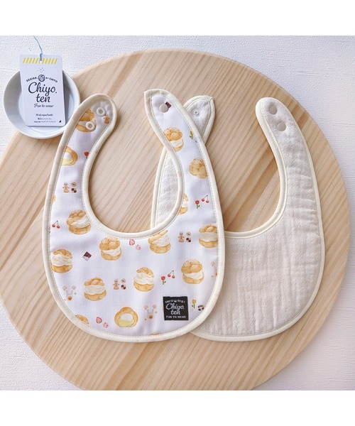 TENtoTEN WHAT WE WANT ポヨポヨの実 シェード 美品 TONE（トネ） スタイ よだれかけ 「chiyo.ten」シュークリーム
