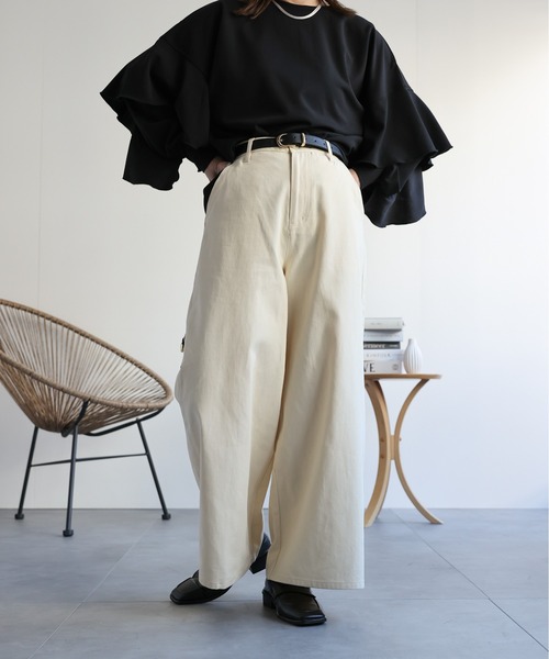ap retro チノパン コットンワイドチノパンツ/バギーパンツ