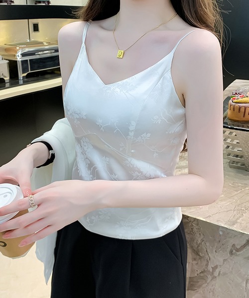 Lace Ladies（レースレディース） カップ付き キャミソール ボタニカル