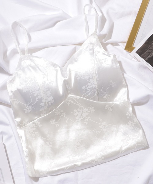 Lace Ladies（レースレディース） カップ付き キャミソール ボタニカル