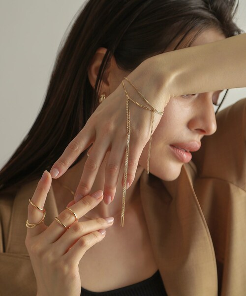 COCOSHNIK（ココシュニック） ブレスレット K10キヘイフリンジ