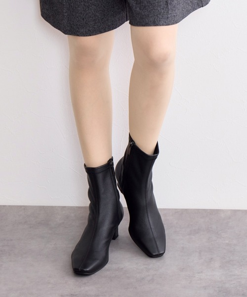 HIMIKO ブーツ 「Made in Japan」「撥水」5cmヒールシープレザー