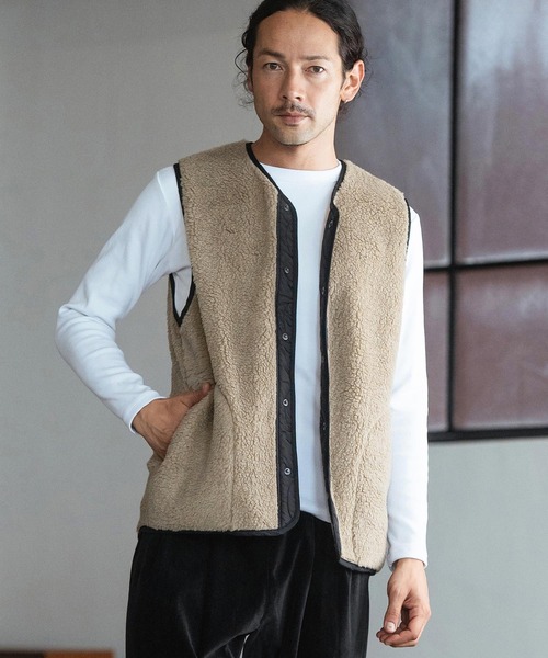 CAMBIO（カンビオ） ベスト ジレ mcg3521-Italian Fabricトスカーナ