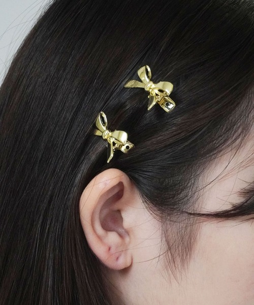 Port（ポート） ヘアピン 「 」 4個セット ミニ リボンモチーフ
