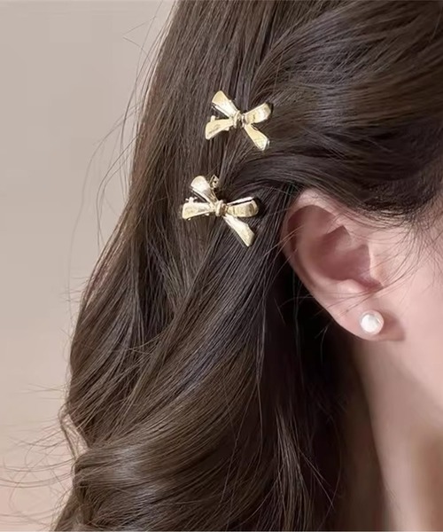 Port（ポート） ヘアピン 「 」 4個セット ミニ リボンモチーフ