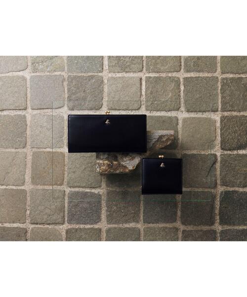 agnes b.（アニエスベー） 財布 ガラスレザー 二つ折り ウォレット