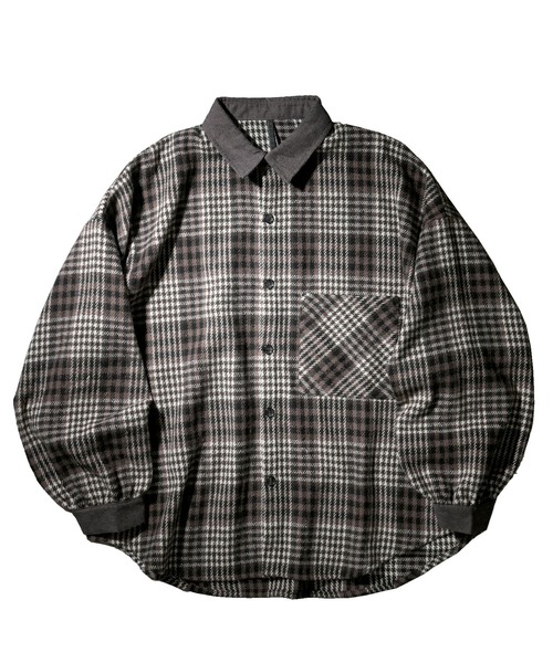 Starting Over シャツ Vintage-like collar corduroy check flannel