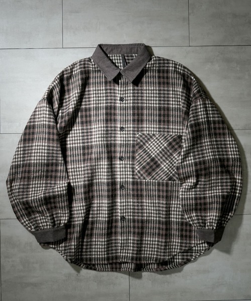 Starting Over シャツ Vintage-like collar corduroy check