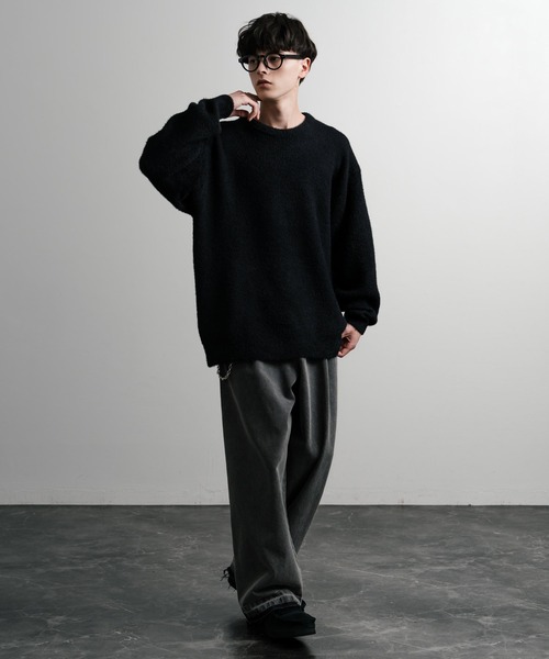   ブラック セーター M Rocky Monroe（ロッキーモンロー） セーター ニット オーバーサイズ