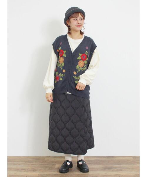 【KELTY×Samansa Mos2】キルティングベスト　ブラック KELTY×Samansa Mos2】キルティングベスト ブラック KELTY