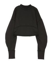 UN3D. トレーナー スウェット COCOON SLEEVE SHORT SWEAT / コクーン 