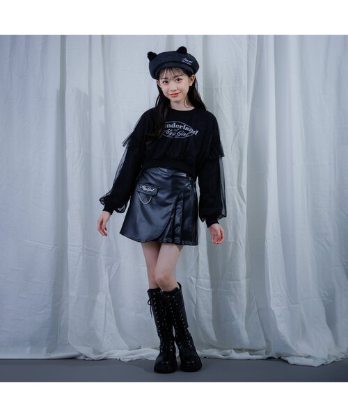 algy（アルジー） スカート ラウンドラッププリーツスカパン キッズ