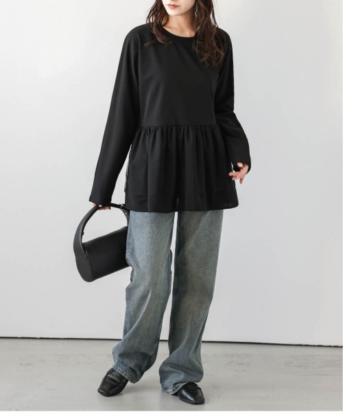 La-gemme（ラジェム） チュールレイヤードペプラムトップス レディース