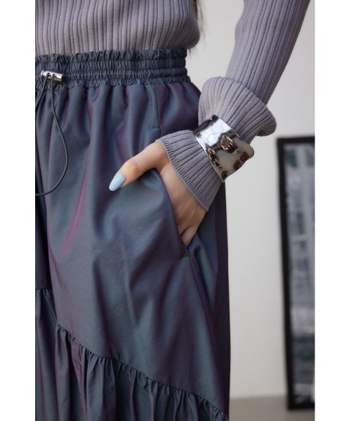AZUL BY MOUSSY スカート ギャザーロングスカート : ZOZOTOWN