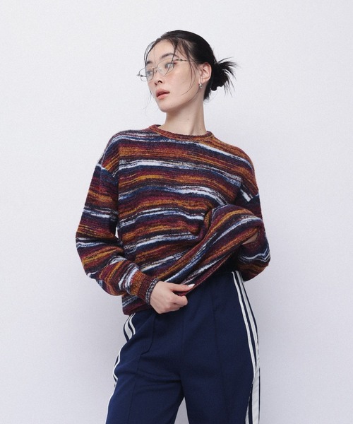 Kolorマルチカラーニットセーター YOOU ニット セーター Multicolor knit(マルチカラーニット