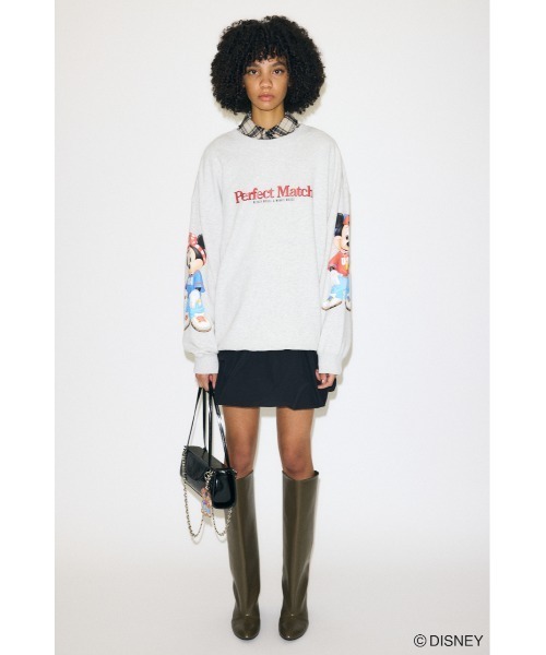 トップス mossy Disney MD BACKWARDS MM OVERSIZED Disney SERIES CREATED by MUS トレーナー スウェット MD BACKWARDS MM