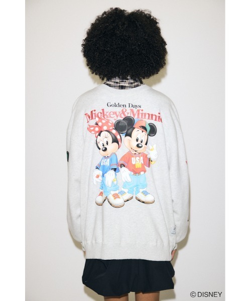 トップス mossy Disney MD BACKWARDS MM OVERSIZED Disney SERIES CREATED by MUS トレーナー スウェット MD BACKWARDS MM