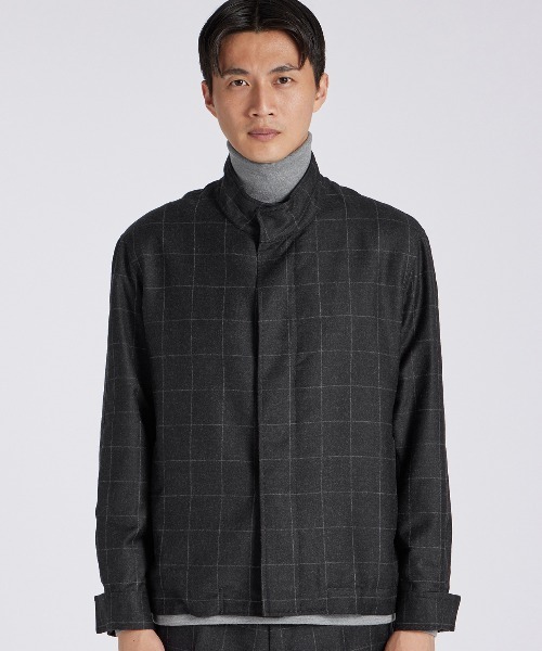ブルゾン アウター WINDOW PANE CHECK SWING TOP「ウィンドウペン 