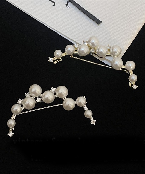 TONE SELECT GOODS ブローチ 「resonance」月モチーフ パール ブローチ  