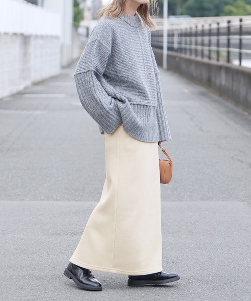 reca（レカ） スカート コーデュロイ裏フリースナロースカート