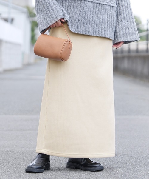 reca（レカ） スカート コーデュロイ裏フリースナロースカート
