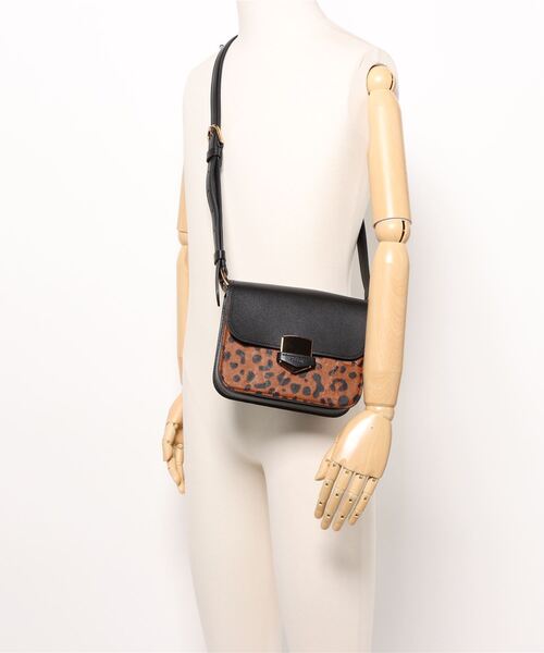 FOSSIL ミニショルダーバッグ がま口 チェーン レザー ブラウン FOSSIL ミニショルダーバッグ がま口 チェーン レザー ブラウン