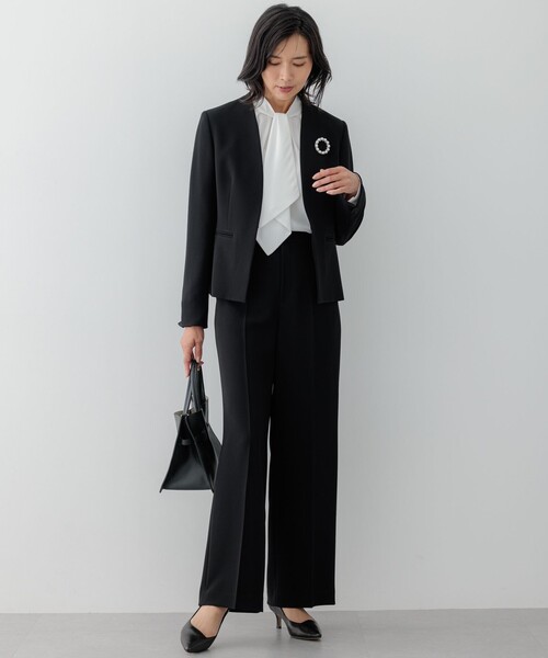 ブラウス シャツ 「吸水速乾/UVケア/防シワ性」バックサテンアムンゼン ボウタイ付き 2WAY ブラウス レディース 23区 ブラウス シャツ 「吸水速乾/UVケア/防シワ性」バック