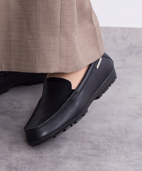 HIMIKO デッキシューズ モカシン 「HIMIKO」パンチングレザーモカシン
