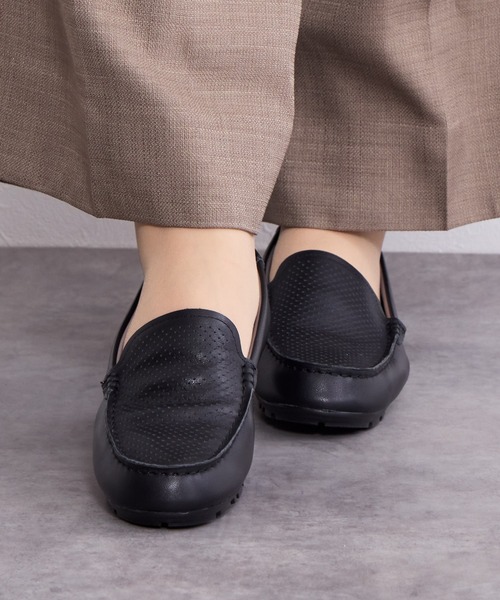 HIMIKO デッキシューズ モカシン 「HIMIKO」パンチングレザーモカシン