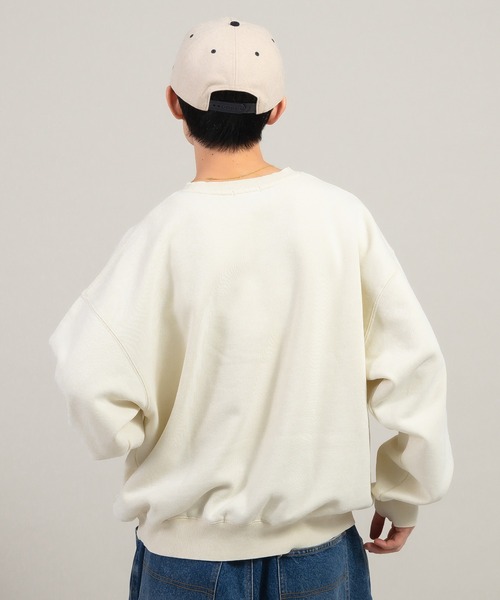 【アメリカ古着】90sヴィンテージ裏起毛スウェットベージュ刺繍ロゴレトロ高品質 90年代 CRABLE SPORTSWEAR カレッジロゴ ワッペン 刺繍 スウェット