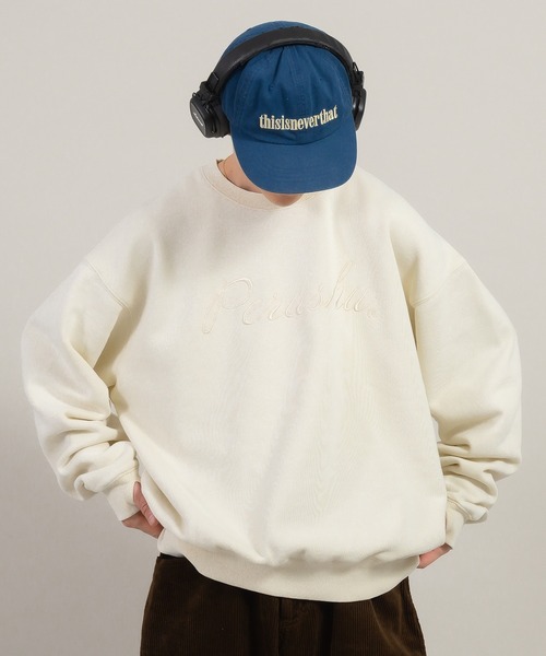 古着　ヴィンテージ　sweat スウェット　トレーナー　ビックサイズ　刺繍 90s ヴィンテージ レイヤードネック 刺繍 レトロ スウェット