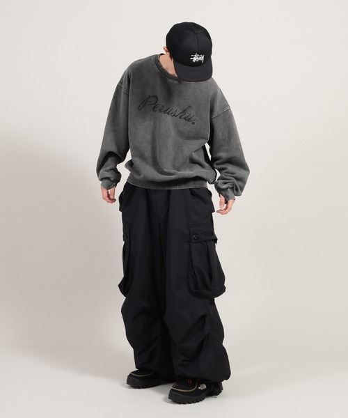 Perushu トレーナー スウェット ヴィンテージライクルーズ裏起毛刺繍