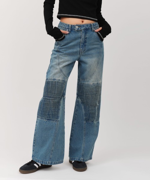 パンツ atmos pink Biker Denim Pants / アトモス ピンク バイカー デニム パンツ レディース