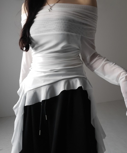 ♦SELF PORTRAIT♦アシンメトリートップス Self-Portrait Crystal One-Shoulder Top in Black — UFO No More