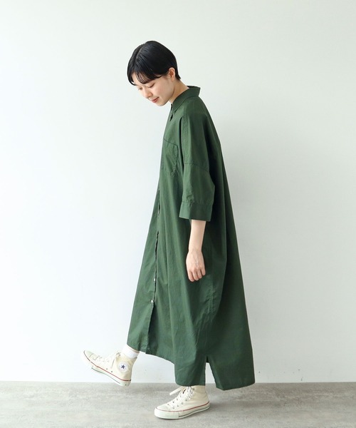 PAR ICI シャツワンピース ブロード BIGシャツワンピース