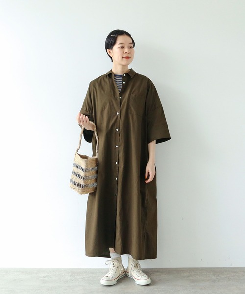 PAR ICI シャツワンピース ブロード BIGシャツワンピース