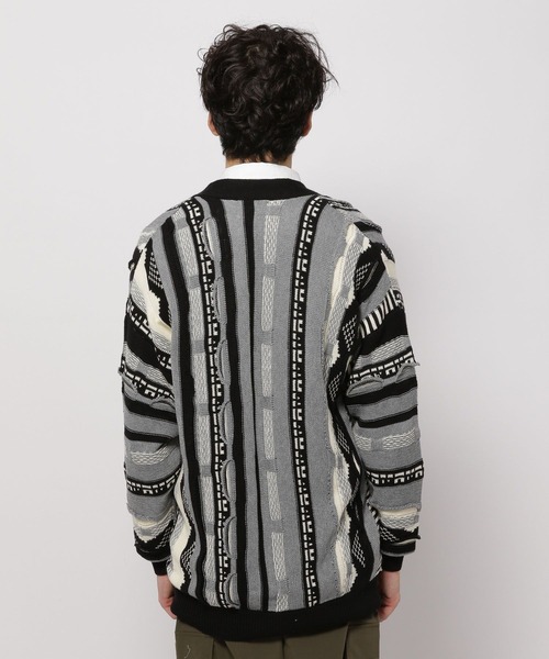 niko and…（ニコアンド） ニットカーディガン MEDIUM ブラック メンズ