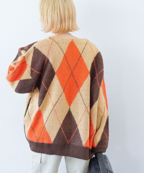 「PBLIM」 ニットカーディガン FREE グリーン系その他 レディース_画像7