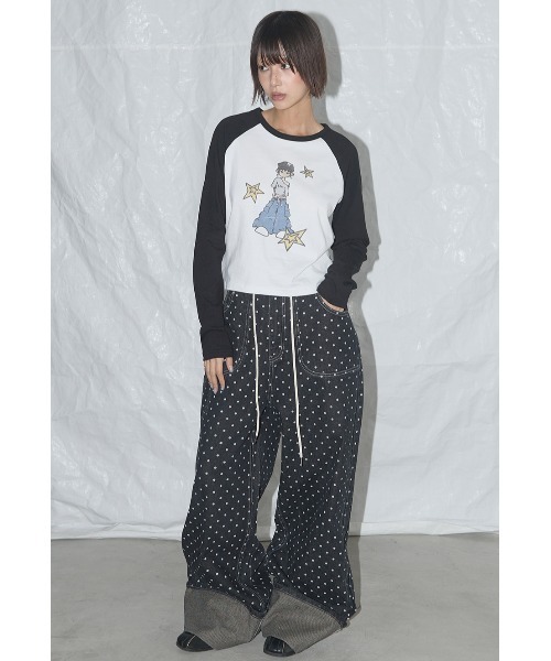 nastyfancyclub ドッドパンツ 黒 新品 2 MUSINSA公式 | FANCY CLUB String Dot Roll-up Pants (BLACK