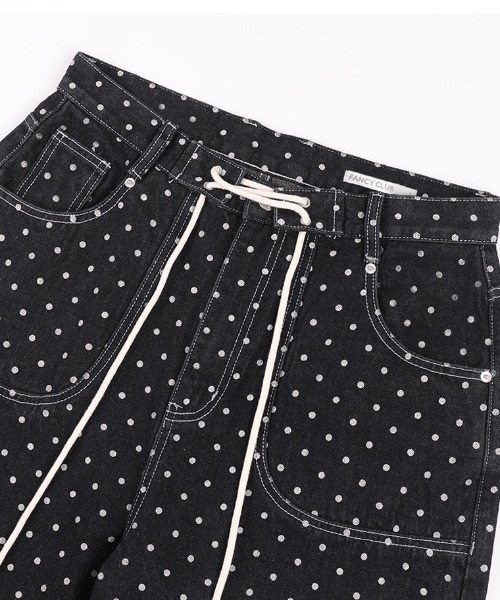Fancyclub ストリングドットロールアップパンツ A'GEM/9 × .kom 『 FANCY CLUB/ファンシークラブ』 STRING DOT