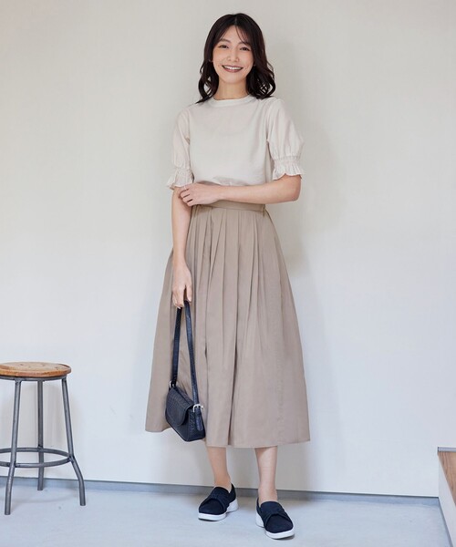 Tiaclasse ロング スカート 「おのののかさん着用」ランダムタック