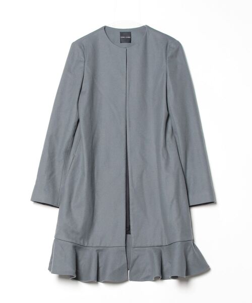 YOKO CHAN（ヨーコチャン） ノーカラーコート 38 グレー レディース