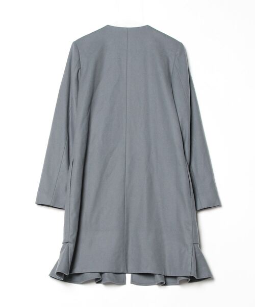 極美品】YOCOCHAN ヨーコチャン ノーカラーコート　フレア　レーヨン 38 YOKO CHAN（ヨーコチャン） ノーカラーコート 38 ベージュ レディース