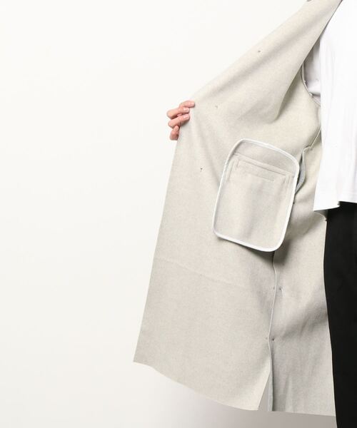 「WESTBOY」 ステンカラーコート M グレー メンズ_画像4