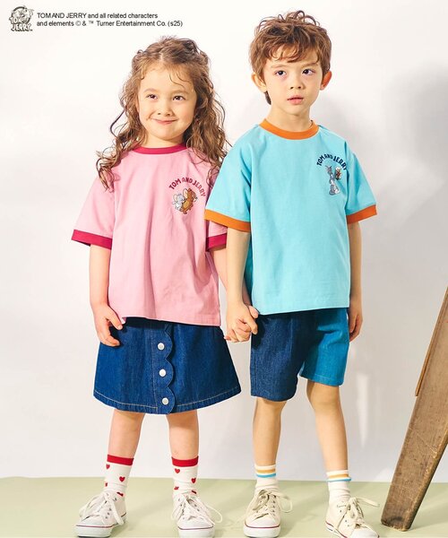 TOM & BOY ♡リンガーTシャツ tシャツ トムとジェリー リンガーTシャツ キッズ 子供服 男の子