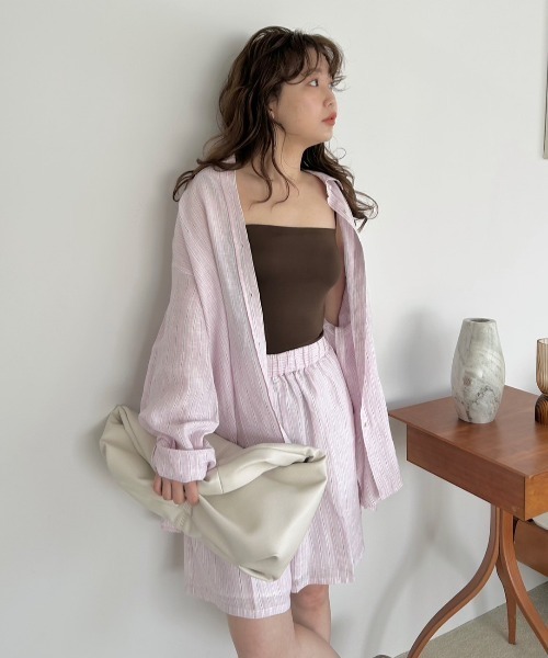 「Mila Owen」 長袖ブラウス 1 レッド レディース Mila Owen ブラウス シャツ 前後2WAYティアードフレアチュニック