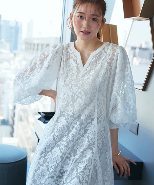 RUIRUE BOUTIQUE（ルイルエブティック） ワンピース 洗える ｜ 前後